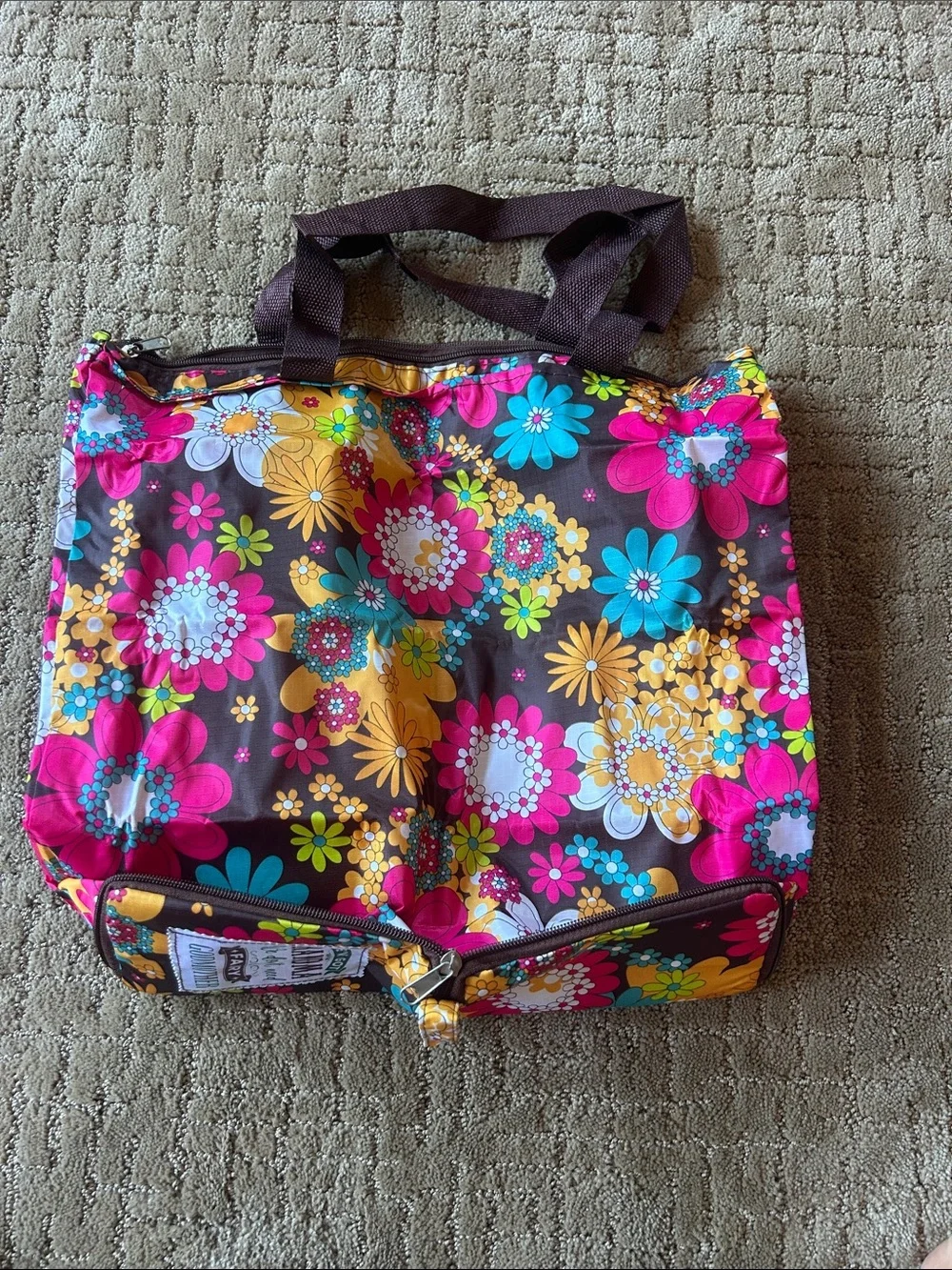 Floral shopping bag